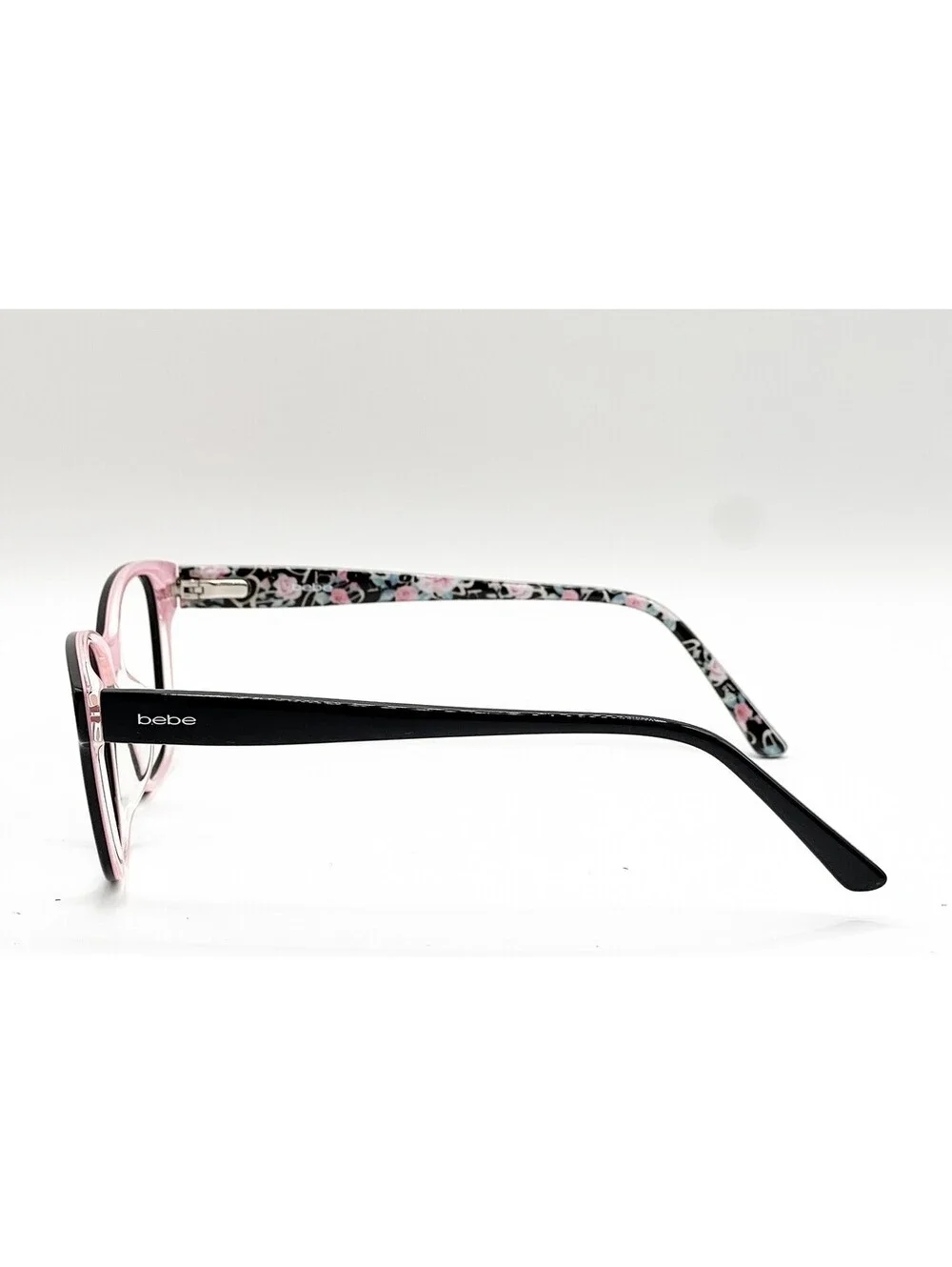 Bebe BB5184 001 Jet Black Rectangle Authentic Eyeglass Frames 53-17-140